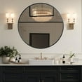 thumbnail image 5 of Induslyfe Decor Inc 39 inch Round Aluminium Alloy Framed Wall Mirror Black, 5 of 8
