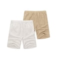 thumbnail image 2 of COOFANDY Men's Cotton Shorts Beach Elastic Waist Relaxed Fit Shorts Summer, 2 of 5