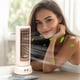 thumbnail image 5 of Ventilador portátil de escritorio | Ventilador de torre recargable por USB con 3 velocidades y cabezal oscilante ajustable | Enfriador silencioso de bajo consumo con luz nocturna para uso en casa,, 5 of 7