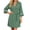 Green, variant on Womens Robe Solid Mid Sleeve Wrap Belt Absorbent Fast Dry Long Bathrobe Loungewear