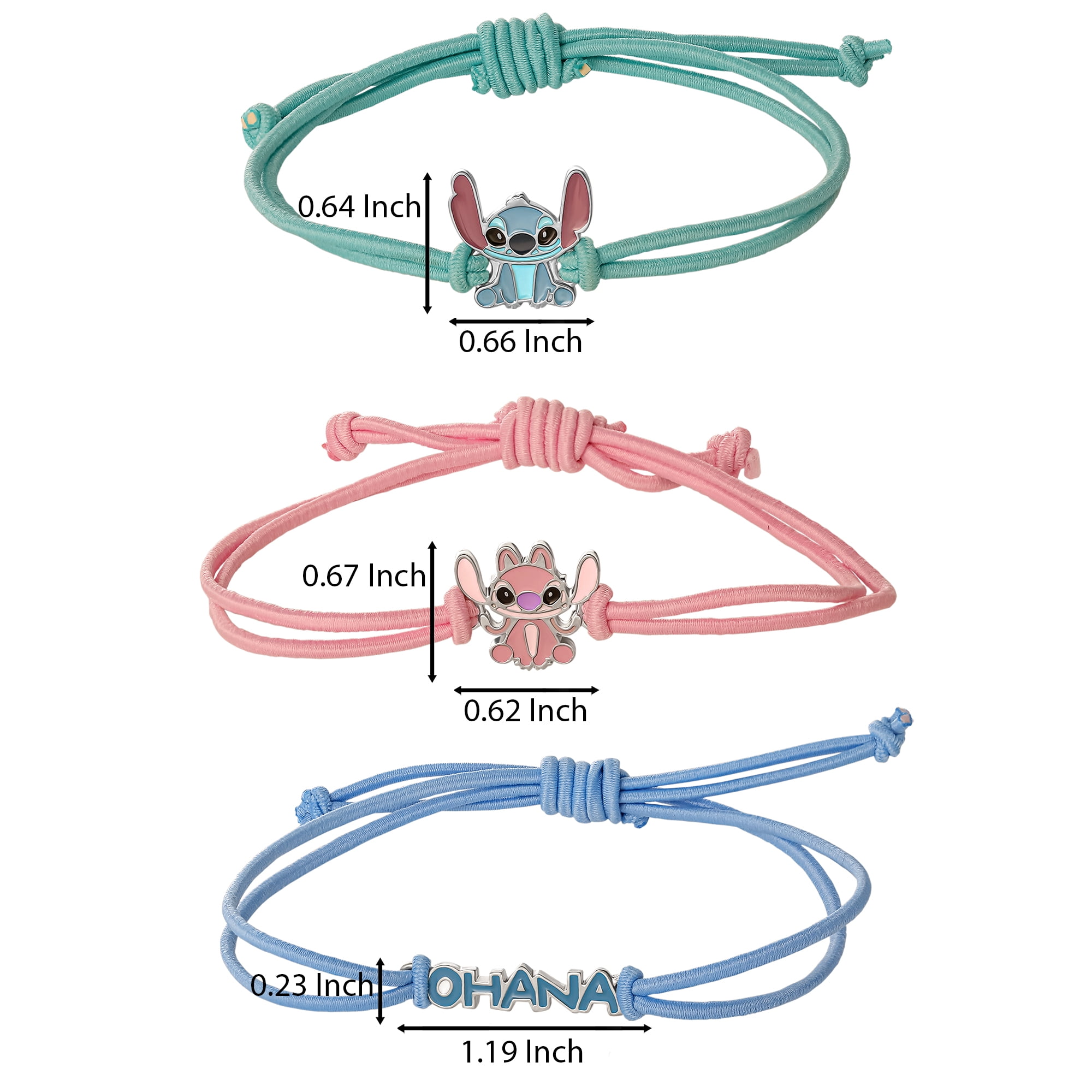 Disney Girls Lilo & Stitch Best Friends Bracelet Set of 3