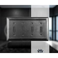 thumbnail image 2 of Monarch Abode 19154 Architectural Switch Plate, 4-Gang, Matte Black, 2 of 3