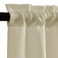 thumbnail image 2 of Curtainking Beige Kitchen Curtains Casual Weave Short Curtains Semi Sheer Cafe Curtains 45 inch Length Tier Curtains Half Window Treatments 2 Panels, 2 of 7