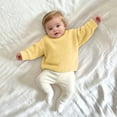 thumbnail image 6 of Kid Knit Sweater Crewneck Long Sleeve Pullover Sweater Girl Boy Fall Winter Warm Clothes Soild Color Warm Pullover 3Months-5Years, 6 of 9