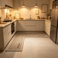 thumbnail image 6 of L Shape Kitchen Mat, Anti-slip Corner Kitchen Mats for Floor, 1 Piece L Shape Rug, Absorbent Runner in Front of Sink, Washable Floor Rugs for Home,Kitchen,Office(Beige ,59" x 59"), 6 of 6