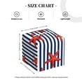 thumbnail image 3 of Goofa Starfish Navy Blue Stripe Tissue Box Cover PVC Leather Tissue Holder Square Facial Tissue Case Facial Paper Organizer Dispenser for Bathroom, Vanity Countertop, 3 of 8