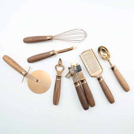 Cambridge Silversmiths Walnut & Copper 7-Piece Gadget Set