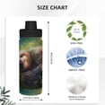thumbnail image 3 of Yiaed Daisy Sleeping Sloth Print Sports Insulated Kettle Bottle Reusable Stainless Steel Insulated Cup, Outdoor Portable Casual Stainless Steel Insulation Cup, 3 of 7