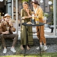 thumbnail image 6 of 31.5" Round Portable Cocktail Table, Folding Plastic Picnic Table with Detachable Legs, Lightweight Waterproof Table for Outdoor Activities (Black 1-Pack), 6 of 8