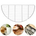 thumbnail image 1 of OUNONA 2Pcs Oven Wire Rack Stainless Steel Half Round Grilling Rack For Bakers In Kitchen Use, 1 of 8