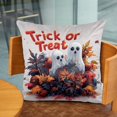 Anna Cowper Square Velvet Throw Pillow Covers Set 16" x 16" Halloween
