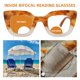 thumbnail image 4 of SOPHILY Lentes de lectura bifocales 3 pares +1.25 con armazón grueso, 4 of 6