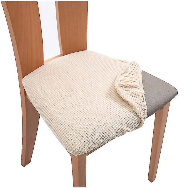 Funda de asiento de silla de comedor elástica suave Protector de cojín de asiento Baobao