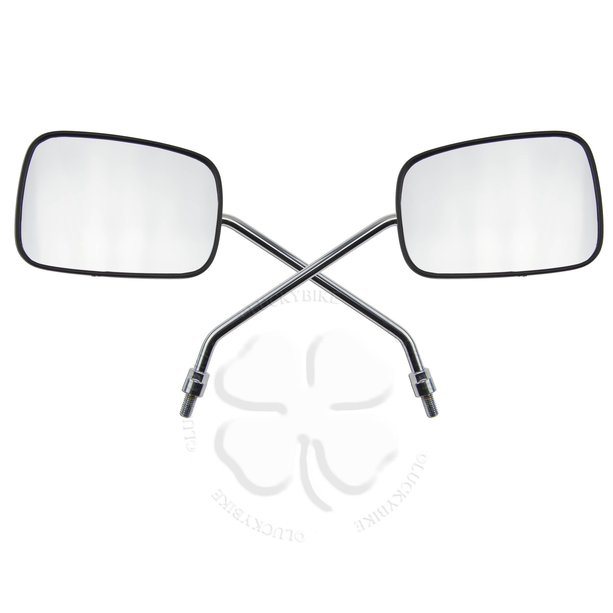 Rear View Mirror Black Universal 8mm Hand Glass Left & Right