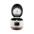 thumbnail image 3 of CUCKOO CMC-QSB501S 5-Quart Premium Multi-Pressure Cooker with 2-Ply Stainless Nonstick Inner Pot, 13 Menu Modes, 6 Accessories, Fuzzy Logic Tech, 3 Voice Guide, Auto Clean (White/Rose Gold), 3 of 5