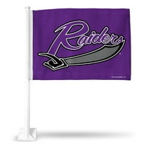 Rico Industries College Mount Union Purple Standard Double Sided Car Flag - 16" x 19" - Strong Pole that Hooks Onto Car/Truck/Automobile