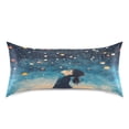 thumbnail image 3 of Dailycode Satin Pillow Case Queen Silk Pillow Cover for Hair and Skin Envelope Closure Girl Look Up Night Stars 20"x30", 3 of 9