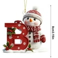 thumbnail image 3 of Personalized Initial Christmas Ornaments 2025 - Custom Ornaments with Name, Personalized A-Z Letter Ornament, 3D Resin Name Ornament for Christmas Tree, Xmas Gifts for Family Kids Friends, 3 of 9