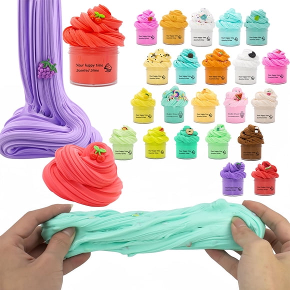sdhkgrrt under $5 23Pcs Stretchy Slimes For Crafts, Cloud Butter Slime,Stretchy SlimeToy,DIY Craft Slime,Non Settling Slime,Creative SensoryToy