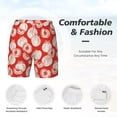 thumbnail image 6 of Picia Tomatoes pattern Mens Swim Trunks with Compression Liner Stretch Beach Shorts Quick Dry with Zipper Pockets No-Chafing Board Shorts-XX-Large, 6 of 8