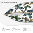 thumbnail image 3 of KLL Watercolor Butterflies Decorative Throw Pillow Covers Velvet Soft for Couch Sofa Bedroom Living Room Outdoor (No pillow core)- 18"x18", 3 of 5