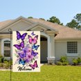 thumbnail image 2 of AMHNF Spring Summer Welcome Garden Flag, Linen Butterfly and Flower Design for Home Outdoor Garden Yard Door Decor 12x18 inch, 2 of 5