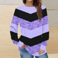 thumbnail image 2 of Oalirro Womens Fashion Top Casual Solid Crewneck Long Sleeve Shirts Tunic Tops, 2 of 6