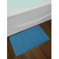 thumbnail image 2 of Beach Bath Mat, Nautical Theme Starfish Shell Underwater Pearls Ocean Sea Continuous Pattern, Plush Bathroom Decor Mat with Non Slip Backing, 29.5" X 17.5", Sea Blue and White, by Ambesonne, 2 of 2