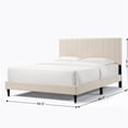 thumbnail image 2 of Queen Upholstered Platform Bed with Boucle Fabric Headboard, Modern Cream White Bed Frame, Noise Free, Easy Assembly, No Box Spring Needed, 2 of 8