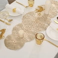 thumbnail image 6 of PVC Table Runner with Non-Slip Backing, Heat Resistant Placemat for Dining Table and Coffee Table, Gold Color, Easy to Clean, Decorative Tabletop Protector for Home Decor, 6 of 6