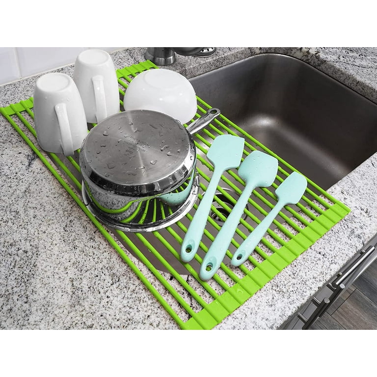Tomorotec 17.7 x 15.5 Roll Up Dish Drying Rack Over Sink Drying