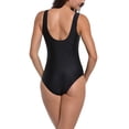 thumbnail image 4 of One Piece Swimsuit for Women One Shoulder One Piece Swimsuit for Women Tummy Control Bathing Suits Modest Full Coverage Keyhole Swimwear, 4 of 7
