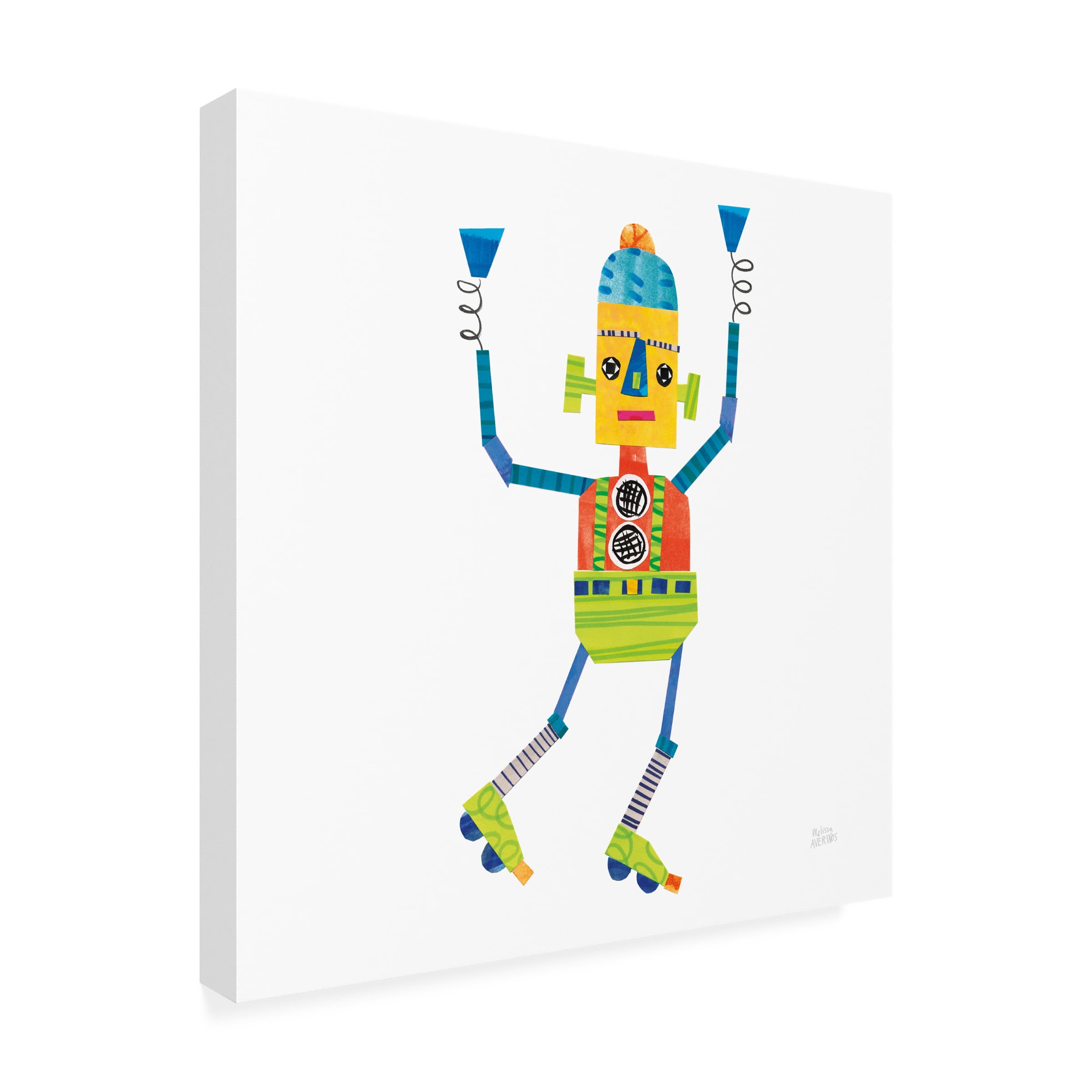 Melissa Averinos 'Robot Party I' Canvas Art
