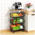 thumbnail image 1 of Cesta para frutas y verduras Gsiekare de 4 niveles, apilable con ruedas, 1 of 7