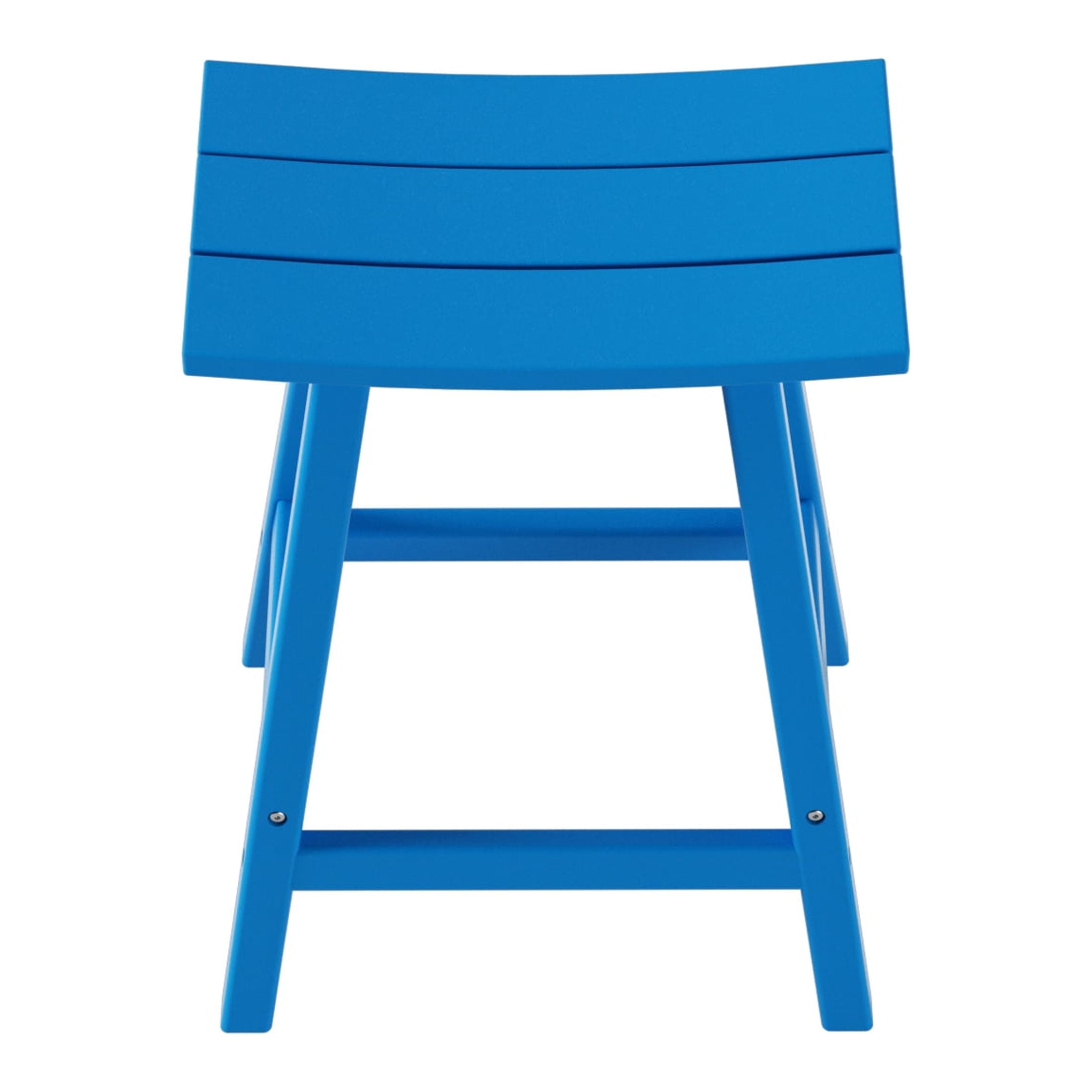 GARDEN 24" Inches Adirondack Plastic Outdoor Bar Stools for Patio, Pacific Blue