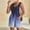 Navy, variant on Summer Fashion Printed Short Romper for Women Loose Knot Front Sleeveless Jumpsuit with Pockets