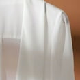 thumbnail image 5 of ZJXFGS Women's Ruched 3/4 Sleeve Blazers Women's Work Office Blazer Stretch Lapel Collar Long Sleeve Jacket Suit Blazer White XL, 5 of 8