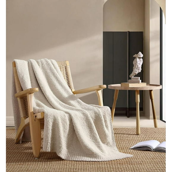 Jeté Couverture Better Homes & Gardens, tricot douillet, beige papyrus, 50x72"