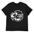 thumbnail image 3 of Jesus Made Me A Fisherman Funkadelic Men's Cotton Short Sleeve HD Print Tee for Casual T-Shirt Crew Neck Top Black L, 3 of 7