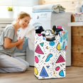 thumbnail image 5 of Yayeee Freestanding Laundry Hamper with Handle Collapsible Large Storage Basket for Clothes, Red Retro Pattern, 5 of 7