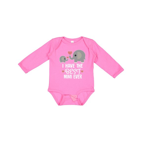 Inktastic Grandchild Best Mimi Ever Gift Boys or Girls Long Sleeve Baby Bodysuit