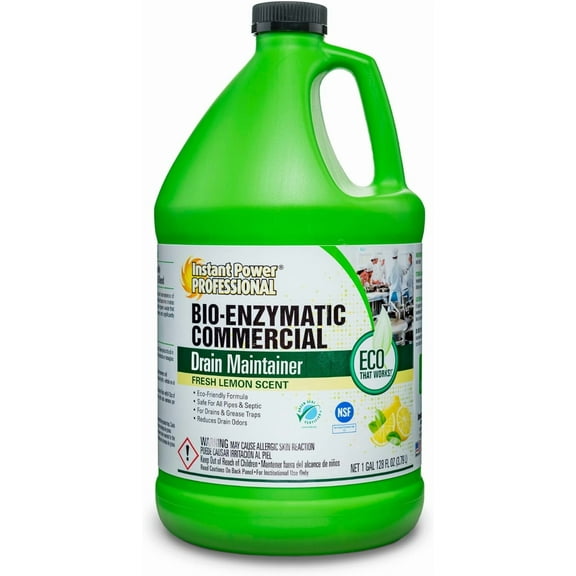 Professional Enzyme Drain Cleaner, Drainage Clog Remover, 128 Fl. Oz.