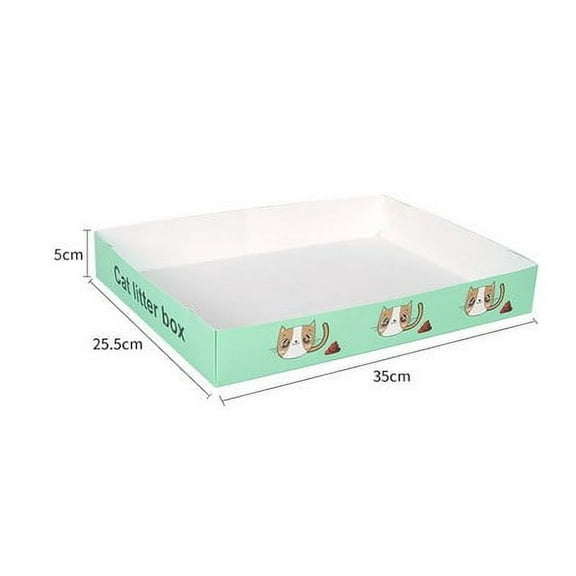 ITSELFER Disposable Cat Litter Box Portable Box Leakproof Cat Litter Box Trays With Splash Guard For Cats Kittens Small Pets Animals
