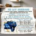thumbnail image 2 of Gifts for Husband, Husband Birthday Gift Ideas, Wedding for Him, Anniversary Romantic Gifts for Him, Fathers Day Flannel comfort Blanket for Husband from Wife 55"x70", 2 of 5