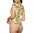 thumbnail image 3 of Naloa Rabbit Hunger Women's Short-Sleeved Onesie, One-Piece Swimsuit for Parties, dates, clubs - Medium, 3 of 9