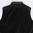 thumbnail image 4 of Zpzdpjkx Mens Oktoberfest Waistcoat Stand Collar Button Front Contrast Piping Pockets Traditional Sleeveless Vest for Beer Festival Party, 4 of 7