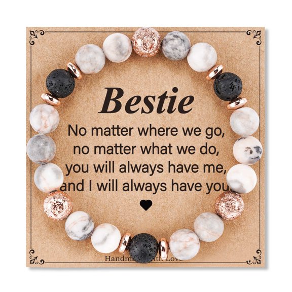 TINGN Lava Rock Bracelet for Women Gifts 8mm Natrual Stone Bracelets for Women Relaxing Aromatherapy Diffuser Yoga Beads Adjustable Bracelet Gifts for Her