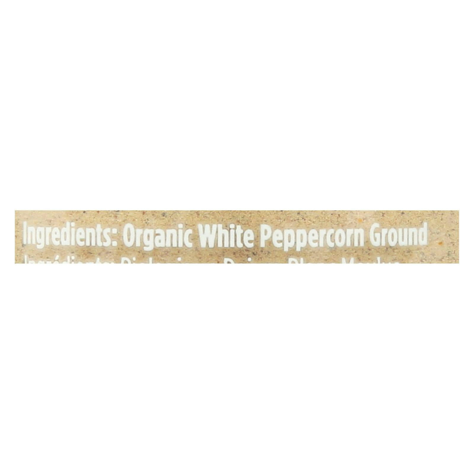 Spicely Organics Ground White Pepper Spice Jar 2 oz (Pack of 6)