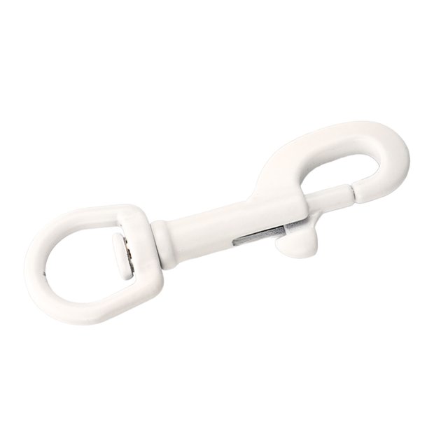Ganchos de presión de perno de ojo giratorio redondo de 3,5 pulgadas Ganchos de presión de perno de ojo giratorio de acero inoxidable 316 de 90 mm para llavero de aparejos marinos de buceo Blanco