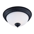 thumbnail image 1 of Maxim 21650SWTXB Taylor 2-Light Flush Mount, Textured Black, 1 of 1